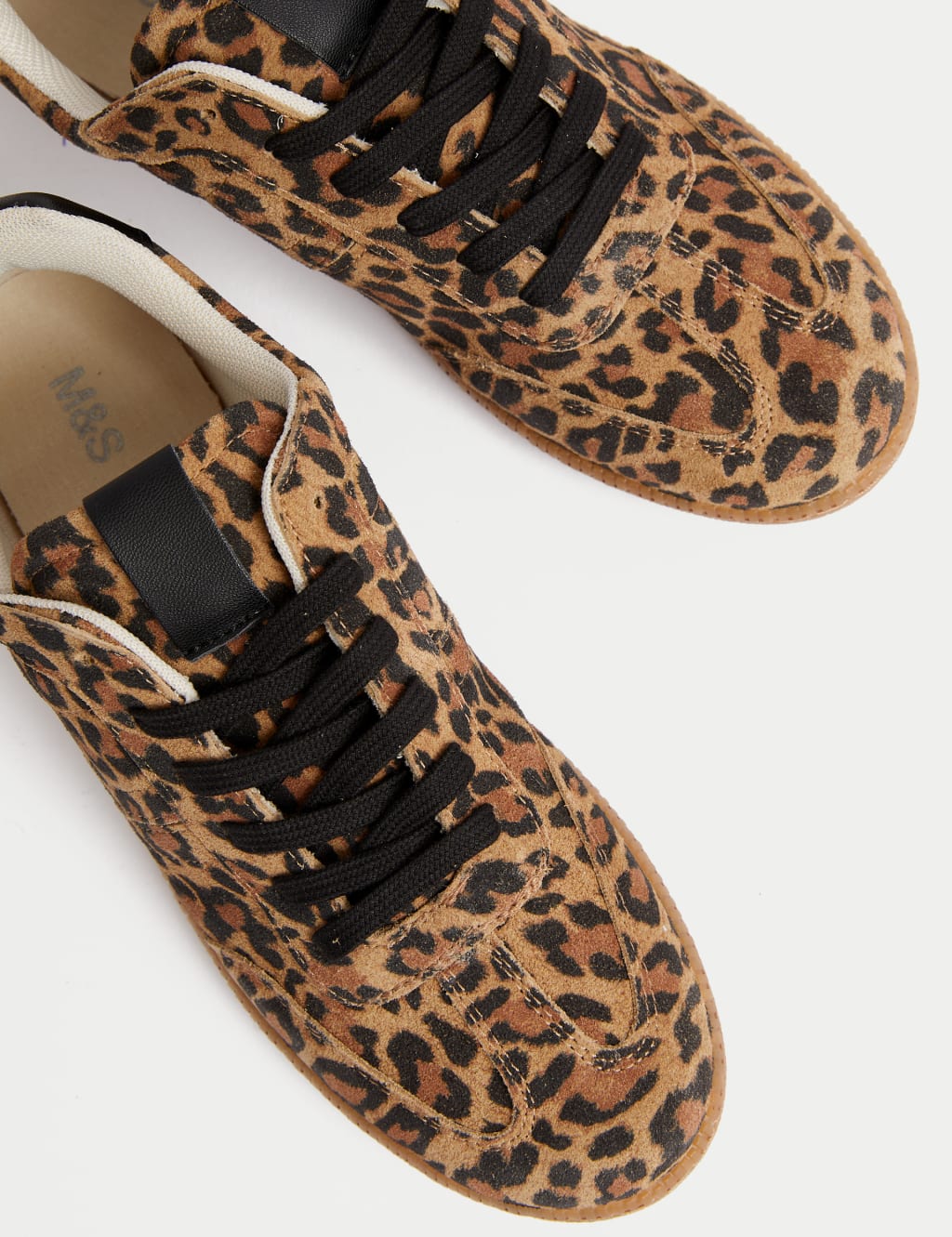 Marks Spencer Womens Brown Animal Low-tops Trainers M&S UK