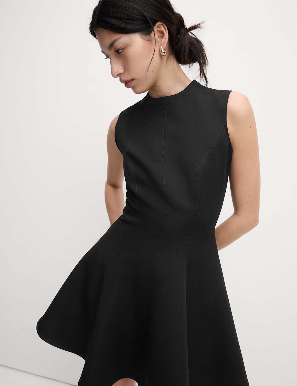 women's skater dresses uk M&s Collection Skater Dress 18 Marks Spencer Womens Black Mini Skater  Women Dress M&S