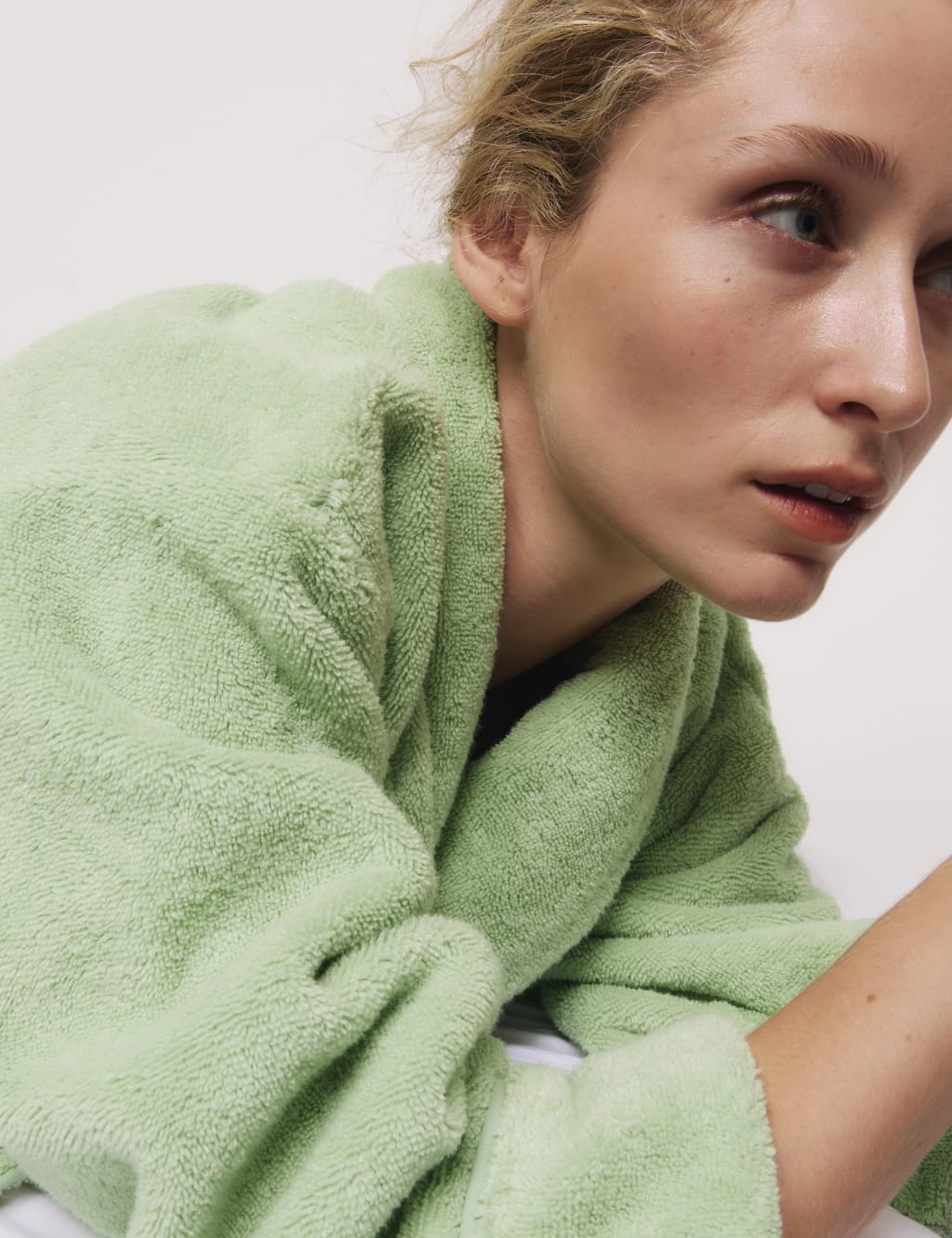 Marks & Spencer Womens Green Cotton Dressing gown - M&S | eBay UK